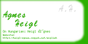 agnes heigl business card